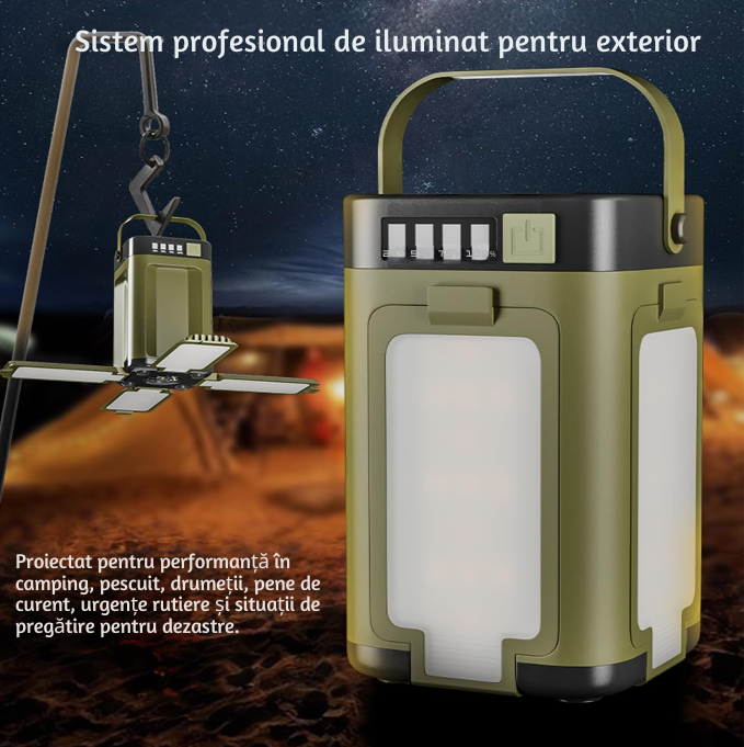 Lanternă Solară Portabilă Aventuri Nocte